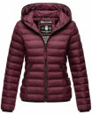 Navahoo Neevia Damen Stepp Jacke Übergangsjacke Steppjacke mit Kapuze B859 Weinrot-Gr.M