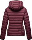 Navahoo Neevia Damen Stepp Jacke Übergangsjacke Steppjacke mit Kapuze B859 Weinrot-Gr.M