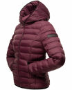 Navahoo Neevia Damen Stepp Jacke Übergangsjacke Steppjacke mit Kapuze B859 Weinrot-Gr.M