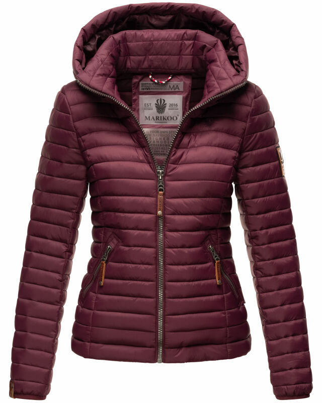 Marikoo Löwenbaby leichte Damen Steppjacke B839 Weinrot Größe S - Gr. 36