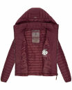 Marikoo Löwenbaby leichte Damen Steppjacke B839 Weinrot Größe XL - Gr. 42