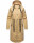 Navahoo Josinaa Damen leichte Damen Übergangs Jacke Mantel mit Kapuze B863 Beige-Gr.XS