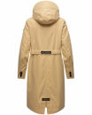 Navahoo Josinaa Damen leichte Damen Übergangs Jacke Mantel mit Kapuze B863 Beige-Gr.M