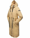 Navahoo Josinaa Damen leichte Damen Übergangs Jacke Mantel mit Kapuze B863 Beige-Gr.M