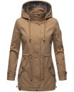 Marikoo Nyokoo leichte Damen Übergangs Jacke mit Kapuze B690 Taupe Größe XL - Gr. 42