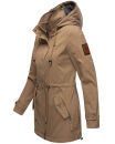 Marikoo Nyokoo leichte Damen Übergangs Jacke mit Kapuze B690 Taupe Größe XL - Gr. 42