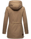 Marikoo Nyokoo leichte Damen Übergangs Jacke mit Kapuze B690 Taupe Größe XL - Gr. 42