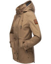 Marikoo Nyokoo leichte Damen Übergangs Jacke mit Kapuze B690 Taupe Größe XL - Gr. 42