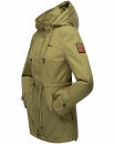 Marikoo Nyokoo leichte Damen Übergangs Jacke mit Kapuze B690 Grün Muster Größe S - Gr. 36