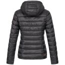 Marikoo Lucy Damen Steppjacke Übergangsjacke B651 Schwarz Größe XXXL - Gr. 46