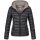 Marikoo Lucy Damen Steppjacke Übergangsjacke B651 Schwarz Größe XXXL - Gr. 46