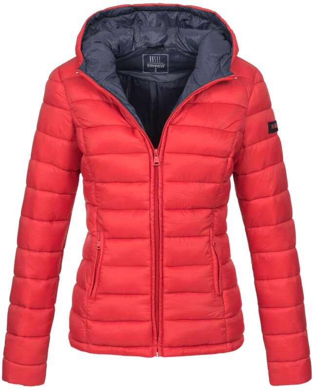 Marikoo Lucy Damen Steppjacke Übergangsjacke B651 Rot Größe XXXL - Gr. 46