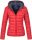 Marikoo Lucy Damen Steppjacke Übergangsjacke B651 Rot Größe XXXL - Gr. 46