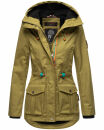 Marikoo Babetaa Damen Übergangs Jacke wasserabweisend Parka B861 Moosgrün-Gr.S