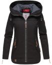 Navahoo Wekoo Damen Übergangs Jacke mit Kapuze B692 Schwarz  Größe XXXL - Gr. 46