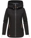 Navahoo Wekoo Damen Übergangs Jacke mit Kapuze B692 Schwarz  Größe XXXL - Gr. 46