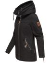 Navahoo Wekoo Damen Übergangs Jacke mit Kapuze B692 Schwarz  Größe XXXL - Gr. 46