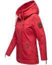 Navahoo Wekoo Damen Übergangs Jacke mit Kapuze B692 Rot Muster Größe M - Gr. 38