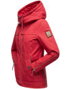 Navahoo Wekoo Damen Übergangs Jacke mit Kapuze B692 Rot Muster Größe M - Gr. 38