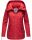 Navahoo Wekoo Damen Übergangs Jacke mit Kapuze B692 Rot Muster Größe M - Gr. 38