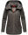 Navahoo Wekoo Damen Übergangs Jacke mit Kapuze B692 Anthrazit Muster Größe S - Gr. 36