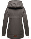 Navahoo Wekoo Damen Übergangs Jacke mit Kapuze B692 Anthrazit Muster Größe XXL - Gr. 44