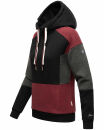 Navahoo Babykaetzchen Damen Kapuzenpullover Colorblock Hoodie B910 Schwarz-Gr.S