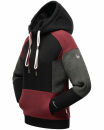 Navahoo Babykaetzchen Damen Kapuzenpullover Colorblock Hoodie B910 Schwarz-Gr.S