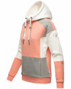 Navahoo Babykaetzchen Damen Kapuzenpullover Colorblock Hoodie B910 Apricot-Gr.XS