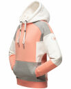 Navahoo Babykaetzchen Damen Kapuzenpullover Colorblock Hoodie B910 Apricot-Gr.M