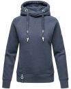 Navahoo Liebesmäuschen Damen Kapuzenpullover Raglanärmel Hoodie B911 Blau-Mel-Gr.M
