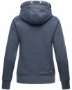 Navahoo Liebesmäuschen Damen Kapuzenpullover Raglanärmel Hoodie B911 Blau-Mel-Gr.M