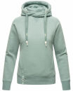 Navahoo Liebesmäuschen Damen Kapuzenpullover Raglanärmel Hoodie B911 Mint-Mel-Gr.S