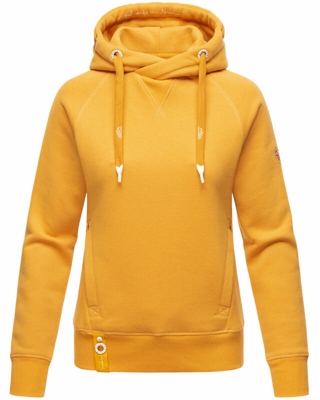 Navahoo Liebesmäuschen Damen Kapuzenpullover Raglanärmel Hoodie B911 Gelb-Gr.XS