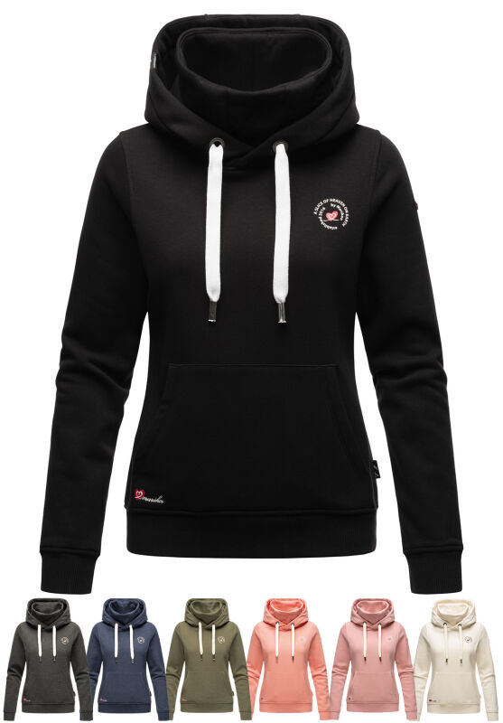 Marikoo Chihiroo Damen Hoodie mit Stehkragen Kapuzenpullover B913