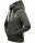 Marikoo Chihiroo Damen Hoodie mit Stehkragen Kapuzenpullover B913 Grau-Mel.-Gr.XS