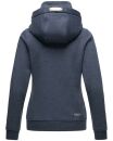 Marikoo Chihiroo Damen Hoodie mit Stehkragen Kapuzenpullover B913 Blau-Mel.-Gr.M