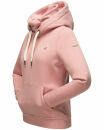 Marikoo Chihiroo Damen Hoodie mit Stehkragen Kapuzenpullover B913 P.-Rosa-Gr.M
