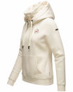 Marikoo Chihiroo Damen Hoodie mit Stehkragen Kapuzenpullover B913 Offwhite-Gr.XS