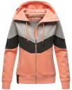 Navahoo Honigperle Damen Blocking Color Hoodie Kapuzenpullover B914 Apricot Größe XL - Gr. 42