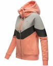 Navahoo Honigperle Damen Blocking Color Hoodie Kapuzenpullover B914 Apricot Größe XL - Gr. 42