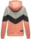 Navahoo Honigperle Damen Blocking Color Hoodie Kapuzenpullover B914 Apricot Größe XL - Gr. 42