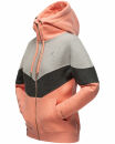 Navahoo Honigperle Damen Blocking Color Hoodie Kapuzenpullover B914 Apricot Größe XL - Gr. 42