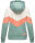 Navahoo Honigperle Damen Blocking Color Hoodie Kapuzenpullover B914 Dusty Mint Melange  Größe M - Gr. 38