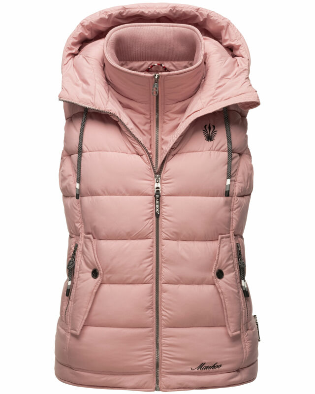 Marikoo Taisaa Damen Stepp Weste Übergangsjacke mit Stehkragen B866 Powder-Rose-Gr.XS