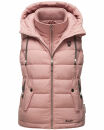Marikoo Taisaa Damen Stepp Weste Übergangsjacke mit Stehkragen B866 Powder-Rose-Gr.XS