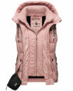 Marikoo Taisaa Damen Stepp Weste Übergangsjacke mit Stehkragen B866 Powder-Rose-Gr.XS