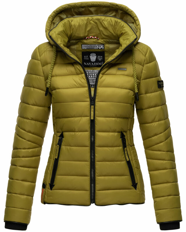Navahoo Lulana Damen Steppjacke Übergangsjacke B650 Moosgrün Größe M - Gr. 38
