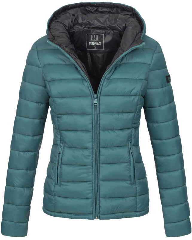 Marikoo Lucy Damen Steppjacke Übergangsjacke B651 Ocean Green Größe XXXL - Gr. 46