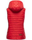 Marikoo Hasenpfote Damen Weste Steppweste mit Kapuze B915 Rot Größe M - Gr. 38